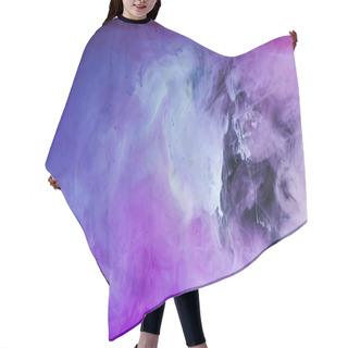 Personality  Abstract Blue, White And Purple Artistic Background With Flowing Paint Hair Cutting Cape