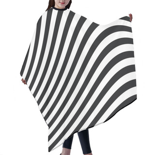 Personality  Abstract Black And White Modern Striped Background Hair Cutting Cape