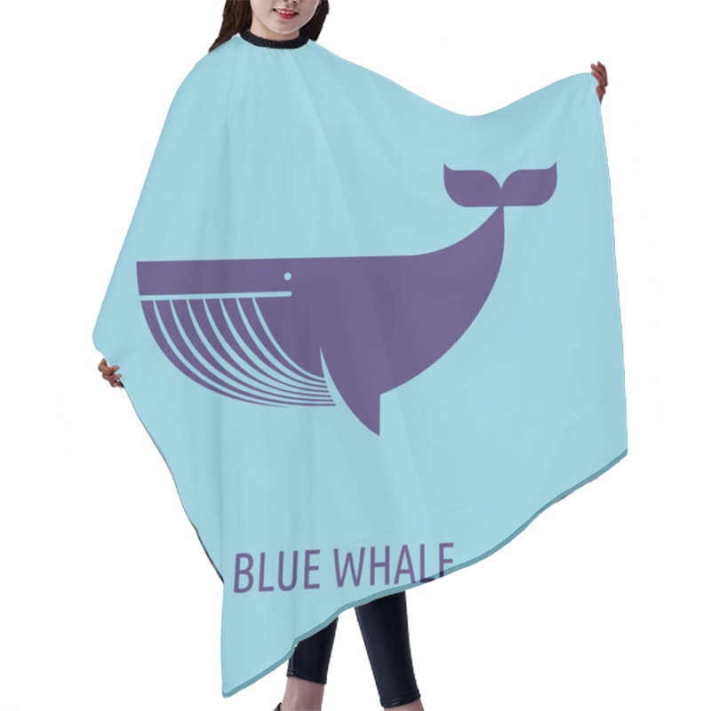 Personality  Whale Icon On The Blue Baground Hair Cutting Cape