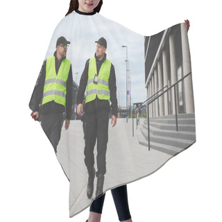Personality  Two Police Officers In Reflective Vests Patrol The Streets Of The City Hair Cutting Cape