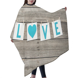 Personality  Handmade Decoration With Love Sign Hair Cutting Cape