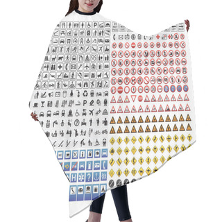 Personality  430 Traffic Signs Collection Hair Cutting Cape