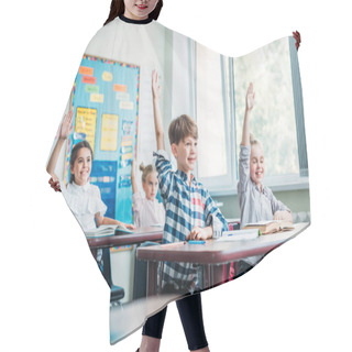 Personality  Kids Raising Hands In Class Hair Cutting Cape