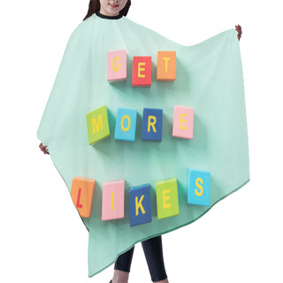 Personality  Colorful Cubes With Text Hair Cutting Cape