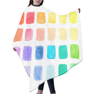 Personality  Watercolor Paints Palette, Vector Illustration Hair Cutting Cape