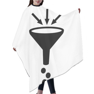 Personality  Filter Funnel Symbol Hair Cutting Cape