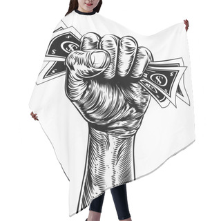 Personality  Fist Holding Money Concept Hair Cutting Cape