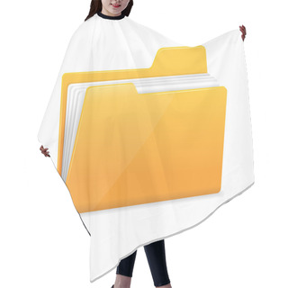 Personality  Yellow File Folder With Documents Hair Cutting Cape