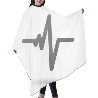 Personality  Heart Beat  Icon On White Background Hair Cutting Cape