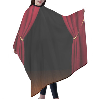 Personality  3d Red Curtain Hair Cutting Cape