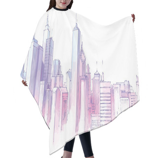 Personality  City Skyline. Hair Cutting Cape
