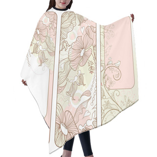 Personality  Retro Banner Hair Cutting Cape