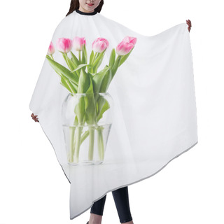 Personality  Pink Tulips In Vase Hair Cutting Cape