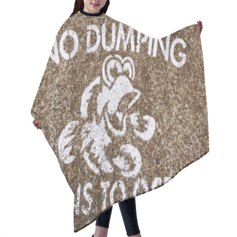 Personality  No Dumping Drains To Ocean Hair Cutting Cape
