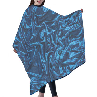 Personality  Top View Of Background With Wavy Blue Cloth Hair Cutting Cape