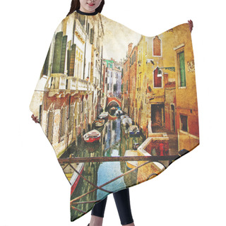 Personality  Amazing Venice - Artwork In Painting Style Hair Cutting Cape