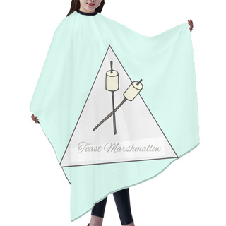 Personality  Marshmallow Vector Hair Cutting Cape
