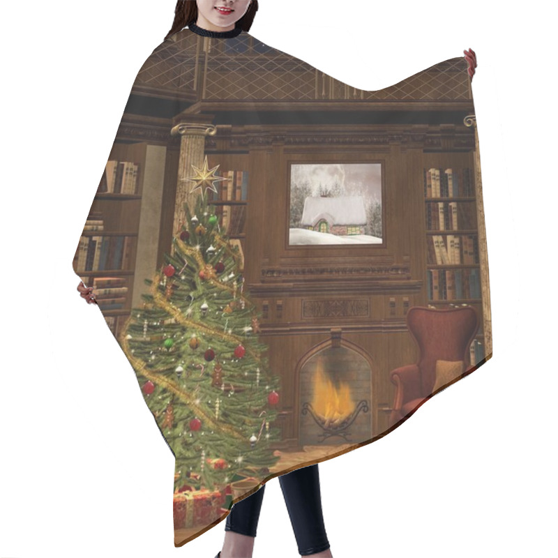 Personality  Elegant Christmas Room Hair Cutting Cape