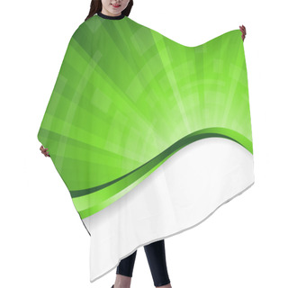 Personality  Vector Bright Green Background Hair Cutting Cape