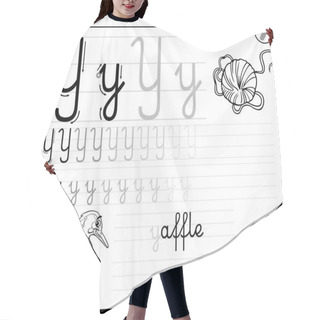 Personality  Learn To Write Letter Y Workbook For Kids Hair Cutting Cape