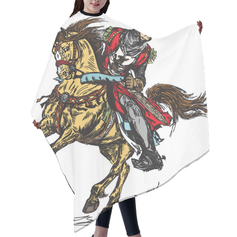 Personality  Medieval Knight Horseman Hair Cutting Cape