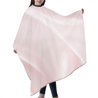 Personality  Light Pink Crumpled Satin Fabric Background Hair Cutting Cape