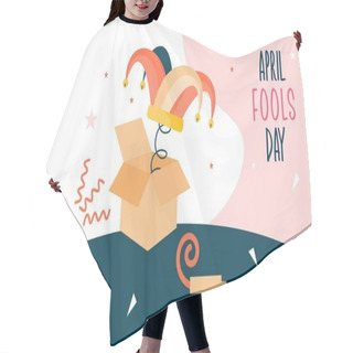 Personality  April Fools Day Illustration Vector Hair Cutting Cape