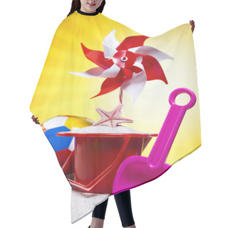 Personality  Children Toys On Beach Hair Cutting Cape