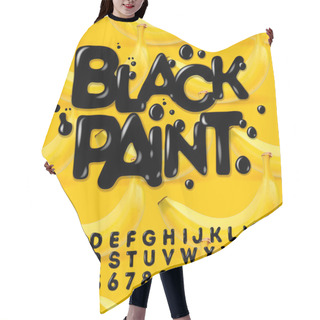 Personality  Black Oil Painted Alphabet Hair Cutting Cape