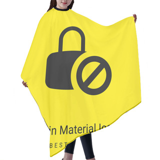 Personality  Blocked Minimal Bright Yellow Material Icon Hair Cutting Cape