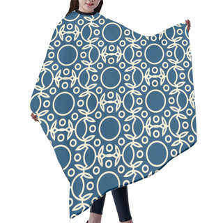 Personality  Abstract Dichromatic Seamless Pattern With Rounds And Leaves Hair Cutting Cape