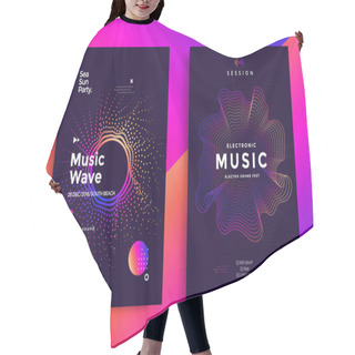 Personality  Music Wave Poster Hair Cutting Cape