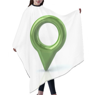 Personality  Green Map Pointer Pin Hair Cutting Cape