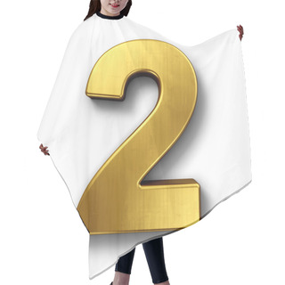 Personality  The Number 2 In Gold Hair Cutting Cape