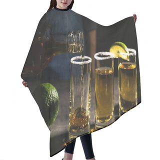 Personality  Pouring Alcohol Into Glasses Hair Cutting Cape