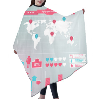 Personality  Infographics With A Population Hair Cutting Cape