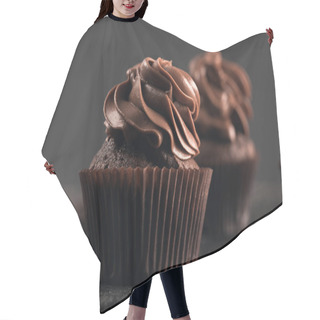 Personality  Sweet Chocolate Cupcakes Hair Cutting Cape