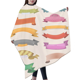Personality  Cartoon Banners And Ribbons Hair Cutting Cape