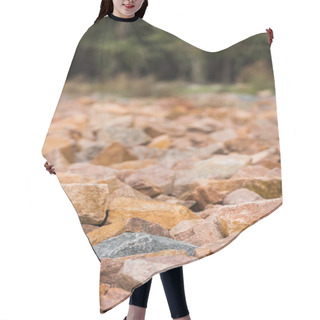Personality  Red Granite Rocks Hair Cutting Cape