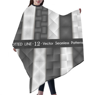 Personality  Set Dotted Line Seamless Patterns Hair Cutting Cape