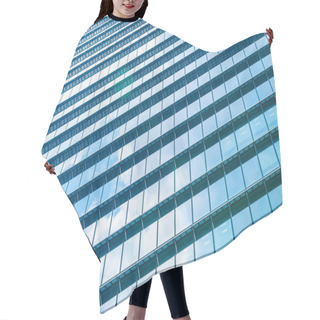 Personality  Beautiful Architecture Business Office Building With Window Glass Pattern In The Skyscraper City Hair Cutting Cape