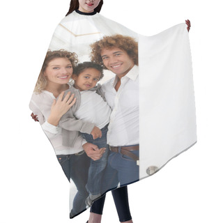 Personality  Happy Smiling Family Hair Cutting Cape
