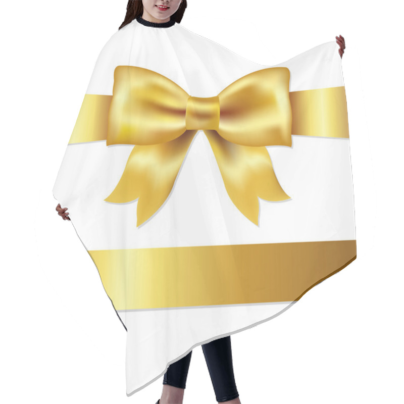 Personality  Gift Satin Bow Hair Cutting Cape