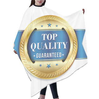 Personality  Blue Gold Top Quality Badge With Ribbon. Hair Cutting Cape