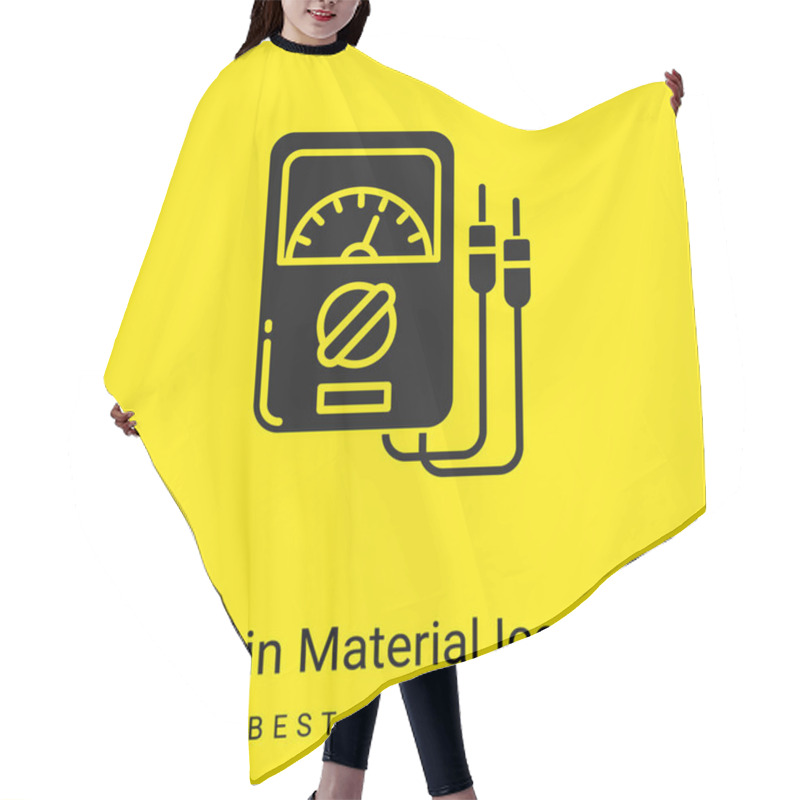 Personality  Ammeter Minimal Bright Yellow Material Icon Hair Cutting Cape