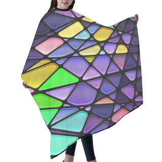 Personality  Abstract Stained-glass Mosaic Background Hair Cutting Cape