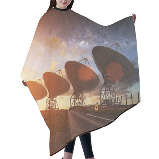 Personality  Radio Telescope View At Night Hair Cutting Cape