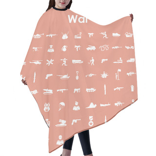 Personality  Set Of War Simple Icons Hair Cutting Cape
