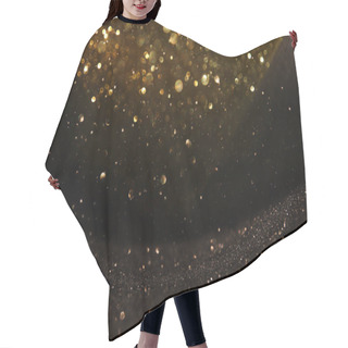 Personality  Glitter Vintage Lights Background. Black And Gold. De-focused Hair Cutting Cape