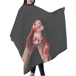 Personality  Hands Holding Halloween Cookie Hair Cutting Cape